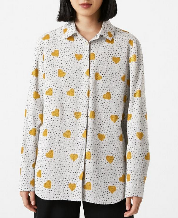 White Polka Dot Heart Shirt