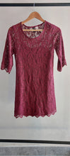 Burgundy Mesh Dress