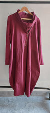 Burgundy Cowl Neck Dress