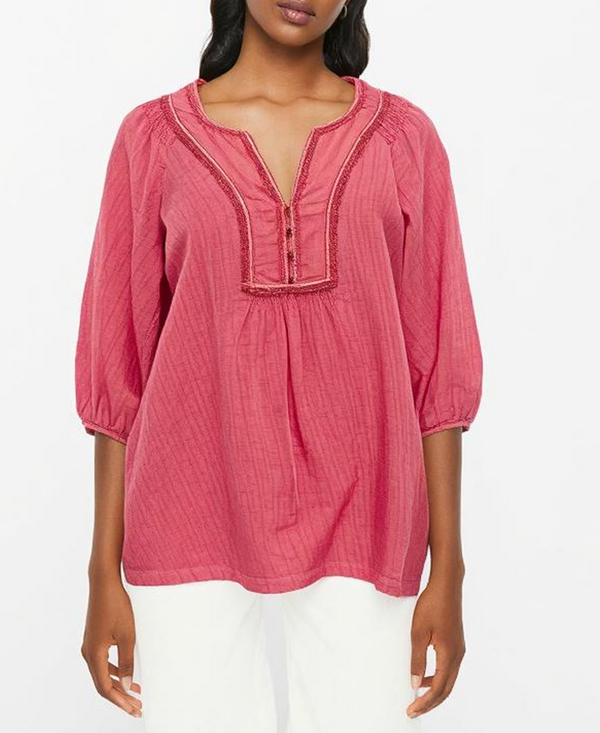 Floral Embroided Relaxed Top