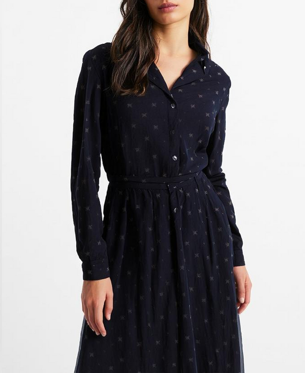 Navy Blue Midi Shirt