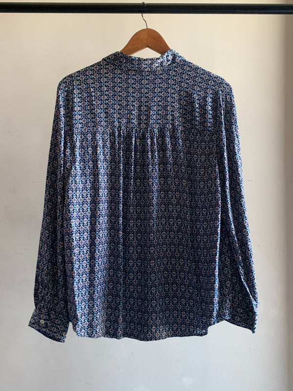 Geometric Mosaic Button Shirt