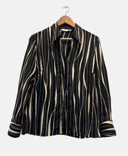 Black & Beige Striped Shirt