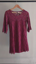 Burgundy Mesh Dress